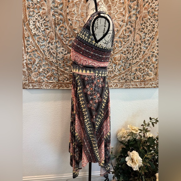 Soma Scarf Hem Tank Dress, Buttery Soft, Midi Dress, Pink & Black Paisley - Picture 8 of 14